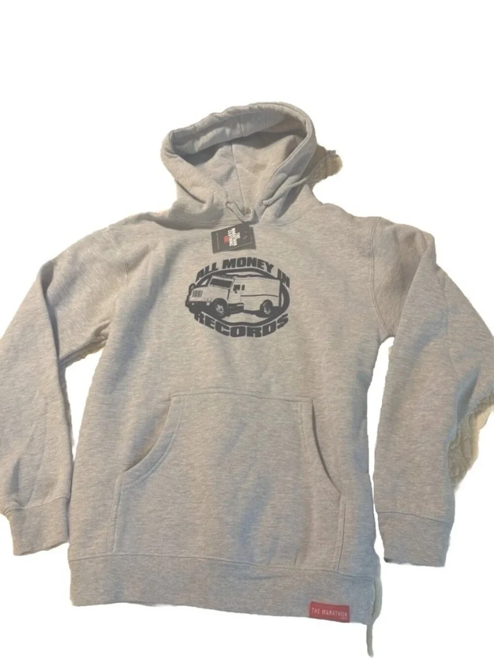 The Marathon Clothing Hoodie Men Small All Money In Records Nipsey Hussle NWT - Picture 2 of 8